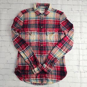 American Eagle Outfitters‎ Small Plaid Flannel Shirt Women's Slim Fit Multicolor